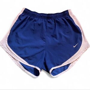 Nike Dri-FIT Tempo Running Shorts Blue white Trim Women’s Size M